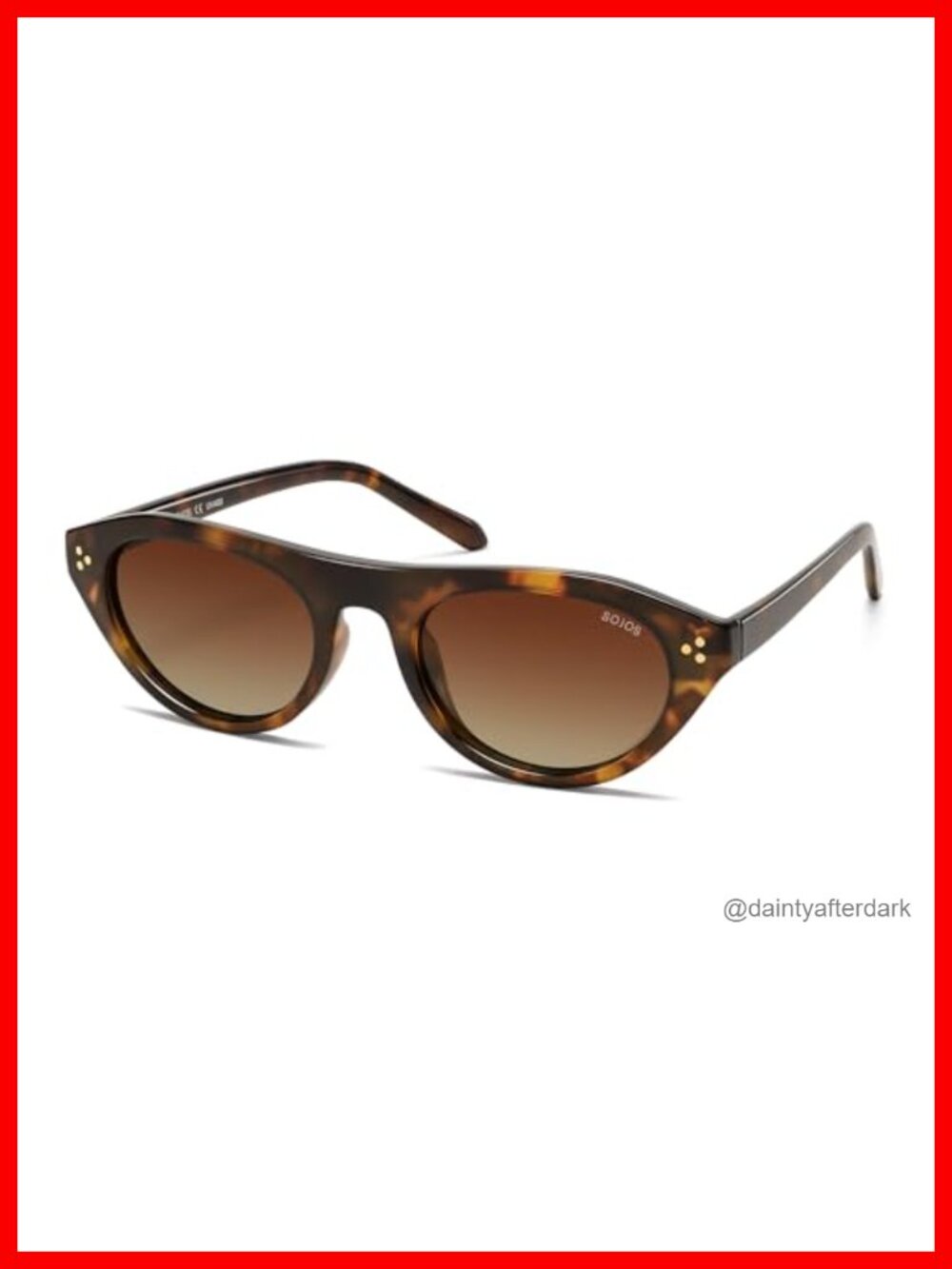 Polarized Oval Cat Eye Sunglasses Retro 90s Y2K Vintage TR90 UV400